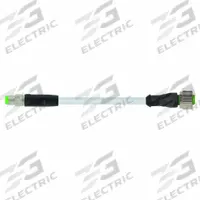 MURRELEKTRONIK Cordset: M8 Male Straight X M12 Female Right Angle, PVC, Gray, 5 m Cable Lg (MPN 7000-88261-2100500). Key specifications — Cable Jacket Color: Gray; IP Rating: IP68; Wire Size: 24 AWG; Brand: MURRELEKTRONIK.