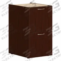 HON Desk Pedestal: Mahogany, 2 Drawers, 15 in Overall Wd, 28 in Overall Ht, 20 in Overall Dp (MPN HLPLPSFF.LTM1). Key specifications — Brand: HON; Color: Mahogany; Product Type: Desk Pedestal.