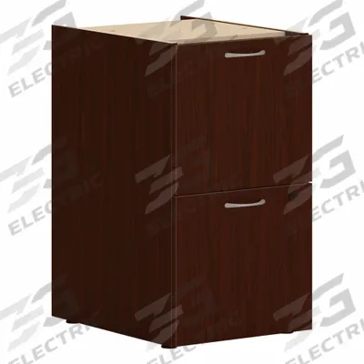 HON Desk Pedestal: Mahogany, 2 Drawers, 15 in Overall Wd, 28 in Overall Ht - Desk Pedestals