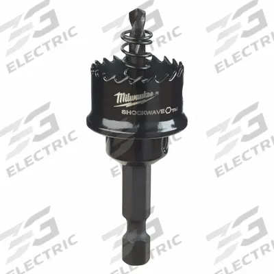 MILWAUKEE Hole Saw: 7/8 in Saw Dia., 8 Teeth per Inch, 1/8 in Max. Cutting Dp, Bi-Metal - Multi-Material-Cutting Hole Saws with Attached Arbor