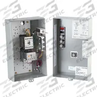 EATON IEC Magnetic Motor Starter: Non-Reversing, 3 Poles, Electronic Protection, 9 A, 24V AC (MPN ECX09C1TAA-R63/C). Key specifications — Brand: EATON; Pilot Lights Included: None; Auxiliary Contacts Included: 1NO/1NC.