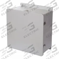 WIEGMANN Enclosure: Fiberglass, 20 in x 20 in x 10 in, NEMA 1/12/3R/4X/6P, Hinged, Solid Cover (MPN HW-J202010CHQR). Key specifications — Brand: WIEGMANN; Closure Method: Padlock Hasp; Knockouts: Not Included.