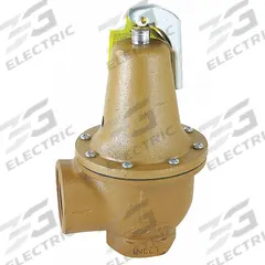 WATTS Pressure Relief Valve: FNPTF x FNPTF, 2 in x 2 1/2 in, Iron, 75 psi Max. Op Pressure (MPN 0384242). Key specifications — Brand: WATTS.