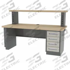 GREENE MANUFACTURING, INC. Workbench: Fixed Ht, Hardwood, 60 in x 30 in, Gray, Gray, Drawers/Riser (MPN DT-5AD-Z). Key specifications — Height Adjustability: Fixed Height; Brand: GREENE MANUFACTURING, INC.; Color: Gray.