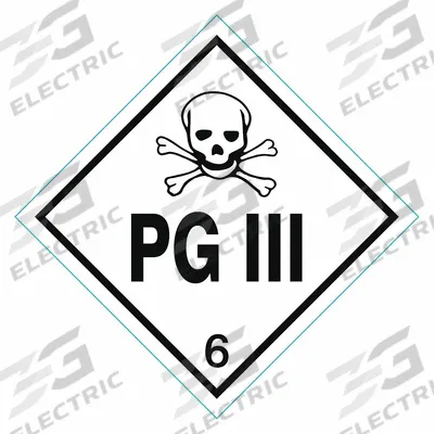 APPROVED VENDOR Container Label: PG III, 4 in x 4 in, 4 in Label Ht, 4 in Label Wd - Class 6: Toxic, Poison Inhalation & Infectious Substances