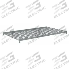 TENNSCO Shelf: 48 in x 30 in, 500 lb Load Capacity, Steel, 5 ga Decking, Gray, Shelf (MPN ZAES-4830W). Key specifications — Decking Material: Steel; Includes: (4) Beams; Decking Finish: Zinc Plated; Shelf Configuration: Single Straight; Color: Gray; Frame Material: Steel; Brand: TENNSCO; Frame Finish: Zinc Plated.