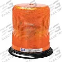 ECCO Beacon Light: Flashing Beacon, Amber, 6 11/16 in Overall Ht, LED, 12-24V DC (MPN 7980A). Key specifications — Operating Voltage: 12-24V DC; Number of Flash Patterns: 11; Includes: Mounting Hardware; Electrical Connection: Blunt Cut Wires; Mount Type: Bolt; Brand: ECCO; Shape: Round; Lighting SAE Class Rating: SAE Class 1.