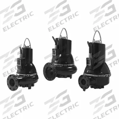 Grundfos Sewage Ejector Pump: Cast Iron, Three Phase, 3 hp, 208 to 230V AC - Non-Clog Sewage Ejector Pumps