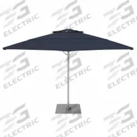 CALIFORNIA UMBRELLA Outdoor Umbrella: Navy Blue, Aluminum/Steel, Hand Crank, 125 3/16 in Overall Dia (MPN SOLA118001-6026). Key specifications — Brand: CALIFORNIA UMBRELLA; Canopy Color: Navy Blue; Includes Base: Yes; Includes Lights: No; Opening Mechanism: Hand Crank; Pole Material: Aluminum.