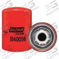 BALDWIN FILTERS Hydraulic Filter: B40056, LF17495, M27 x 2.0 Thread Size, 5 3/16 in Overall Ht, Oil. Key specifications — Baldwin Interchange: B40056; FleetGuard Interchange: LF17495; Brand: BALDWIN FILTERS; Compatible Vehicle Make: Doosan; Includes: Attached Gasket; Media Material: Cellulose.