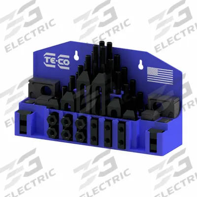 TE-CO Machine Clamping Kit: For 5/8 in T-Slot, 1/2"-13 Stud - Wall-Mount Machine Clamping Kits