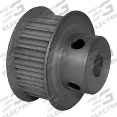 DAYTON Timing Pulley: Curvilinear, Fixed, For 9 mm Belt Wd, 26 Teeth, 3 mm Pitch, Aluminum (MPN 26-3M09M6FA6). Key specifications — Brand: DAYTON; Finish: Clear Anodized; For Belt Series: Powerhouse®.