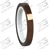3M Electrical Tape: 1 in Wd, 5 yd Lg, 3 mil Thick, Polyimide Film, Acrylic, 600 V Volt Rating, Amber (MPN 1218). Key specifications — Series: 1218.