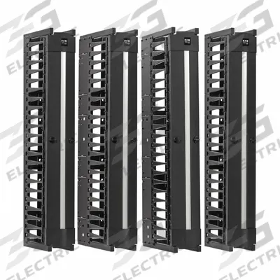EATON TRIPP LITE Vertical Cable Manager: Vertical, 0 U, Dual Side Sides, 82 7/8 in Overall Ht - Vertical Cable Management Systems