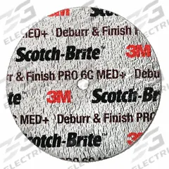 SCOTCH-BRITE Unitized Wheel: 2 in Dia x 1/4 in W, 1/4 in Arbor Hole, Ceramic, Coarse, Hard (8), Hard (MPN 7100110916). Key specifications — Series: DP-UW; Brand: SCOTCH-BRITE.