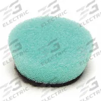 FLEX NORTH AMERICA Polishing Pad: Pad, Hook-and-Loop, Hook-and-Loop, Foam, 1 in Outside Dia, Green (MPN 555135). Key specifications — Texture: Smooth; Material: Foam; Product Type: Pad; Compatible Tool Type: Polishers; Color: Green; Compatible Surface Material: Aluminum; Features: Beveled Cut and Finish; Brand: FLEX NORTH AMERICA.