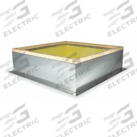 Roof Curb: Fixed Nonventilated Curbs, Square Curb, 34.5 x 34 1/2 in Inside Dim, Mfr Part # 3AZJ1. Key specifications — Curb Outside Width: 37-1/2 in; Finish: Galvanized; For Fan Type: Filtered Supply Fans; For Use With: 39 in Square Base; Standards: UL 705; Manufacturer Part Number: 3AZJ1; Brand: DAYTON; Curb Inside Width: 34-1/2 in.