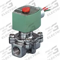 REDHAT Solenoid Valve: 2-Way, Normally Closed, 3/4 in Pipe Size, 12V DC, High Flow, Aluminum Body (MPN 8215G030). Key specifications — Brand: REDHAT; Pipe Size: 3/4 in; Voltage: 12V DC.