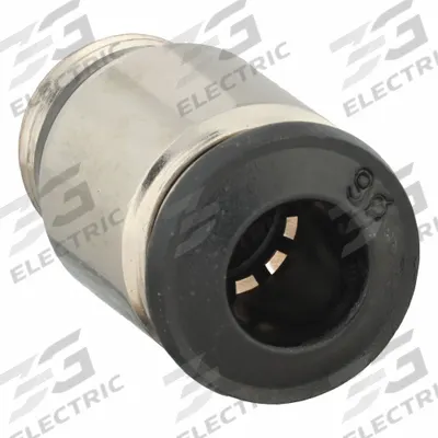 AIGNEP USA Push-Fit Adapter Fitting: 6 mm OD x 1/4 in Pipe Size, Brass, 13/16 in Overall Lg - Nickel-Plated Brass Tube Fittings