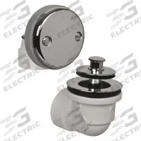 AB&A Waste and Overflow Kit: Plastic, 1 1/2 in Overall Dia, 2 1/2 in Overall Ht, Push and Pull (MPN 60352). Key specifications — Color: Silver; Includes: Lift; Connection Type: Solvent Weld; Material: Plastic; Grate Material: Stainless Steel.