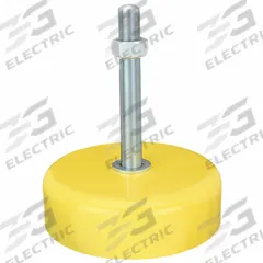 AIRLOC Male-End Leveling Mount: Fixed Stud, M16x1.5 Thread Size, 123 mm, 2,000 daN Capacity (MPN 1.15120.64). Key specifications — Finish: Yellow Zinc-Plated; Base Shape: Round; Load Capacity: 2,000 daN.