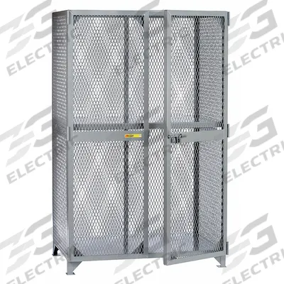 LITTLE GIANT Bulk Storage Locker: 61 in x 39 in x 78 in, 1 Fixed Shelf, Legs, Gray, Gray - Industrial Ventilated Shelf Cabinets