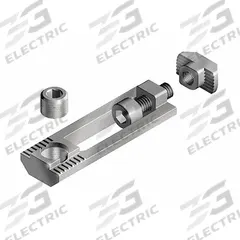 Milling Connector: Milling Connector, 45 Series, 59 mm x 19.5 mm x 5.5 mm, For 10 mm Slot Wd, Gray (MPN 099D1045TM0630). Key specifications — Material: Aluminum; Brand: FATH INC.; Finish: Zinc-Plated.