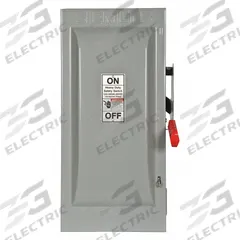 SIEMENS Safety Switch: Non-Fusible, 100 A, Single Phase, 600V AC, Galvanized Steel, Indoor (MPN HNF263). Key specifications — attr867131: SIEMENS.