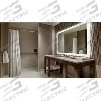 KETCHAM Bathroom Mirror: Rectangular, Glass, 36 in Overall Ht, 60 in Overall Wd, 1 3/4 in Overall Dp (MPN LUM-6036). Key specifications — attr1325493: KETCHAM; attr1325471: Glass; attr1325473: Frosted; attr1348774: Side; attr1325491: Yes.