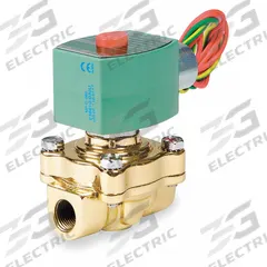 REDHAT Solenoid Valve: 2-Way, Normally Closed, 3/4 in Pipe Size, 110V AC/120V AC, Watertight (MPN 8210G095HW). Key specifications — Coil Enclosure: Watertight; Pipe Size: 3/4 in; Voltage: 110V AC; Brand: REDHAT.