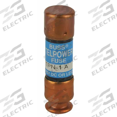 BUSSMANN Telecom Protection Fuse: TPN Series, Fast-Acting, Cylindrical, 1 A - Fast-Acting Cylindrical Fuses