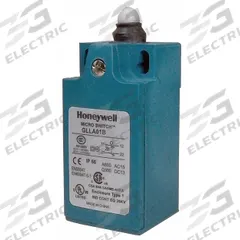 HONEYWELL Non Plug-In Limit Switch: Plunger Actuator, Non-Metallic, Plunger, 2 Mounting Holes, GLL (MPN GLLA01B). Key specifications — Manufacturer Part Number: GLLA01B; Brand: HONEYWELL; Electrical Connection: Screw Terminals; Series: GLL; Body Material Type: Non-Metallic; Actuator Type: Plunger.