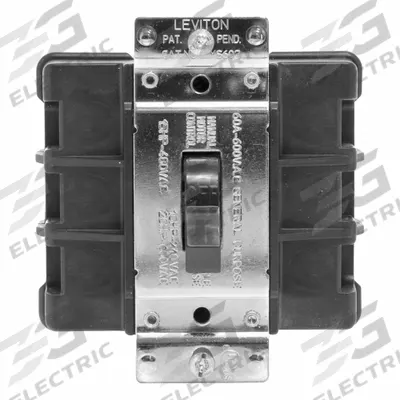 LEVITON Manual Motor Controller: 3 Poles, 60 A - Open Manual Motor Switches