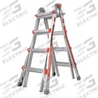 LITTLE GIANT Combination Ladder: 6 Configurations, Aluminum, 375 lb Load Capacity, 40 lb Wt (MPN 10402). Key specifications — Brand: LITTLE GIANT; Included Features: Trestle Brackets.