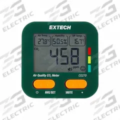 EXTECH Indoor Air Quality Meter: Transmission Risk Air Monitors, Not Certified, LCD, CO270, ±1.0°F. Key specifications — Manufacturer Part Number: CO270; Brand: EXTECH; Includes: Anti-Theft Hanging Screw.