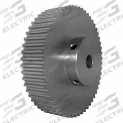 DAYTON Timing Pulley: Modified Curvilinear, Fixed, For GT Timing Belt Section, For 15 mm Belt Wd (MPN 56-5P15M6A12). Key specifications — Brand: DAYTON; Finish: Clear Anodized; For Belt Series: Powerhouse®.