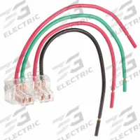 Switch Wiring Module: SNAPconnect(R) II, 120/277V AC, 15 A_20 A, 3 Wire, 6 in Wire Lg (MPN SNAP3W1NA). Key specifications — Manufacturer Part Number: SNAP3W1NA; Brand: HUBBELL; Voltage Rating: 120/277V AC; Compatible Series: SNAPconnect(R) II; Wire Type: Solid; Connector Type: Pigtail.