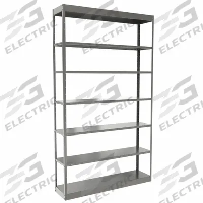 HALLOWELL Metal Shelving: Standalone, Heavy-Duty, 48 in x 12 in, 84 in Overall Ht - Full-Access Heavy-Duty Bolted & Clip-Mount Standalone Open Metal Shelving