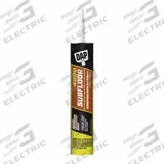 DAP Construction Adhesive: 4000 Subfloor, 28 fl oz, Cartridge, Tan, 420 g/L VOC Content Wt (MPN 25117). Key specifications — Adhesive Color: Tan.