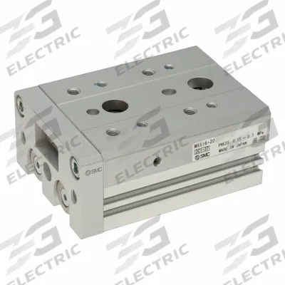 SMC Air Slide Table: 50 mm Stroke Lg, 20 mm Bore Dia, Mfr Part # MXS20TN-50 - Pneumatic Slide Tables