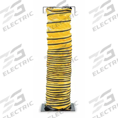 ALLEGRO Blower Ducting: 8 in Dia, 15 ft Lg, For Use With Blowers, Black/Yellow - Ducts for Confined Spaces