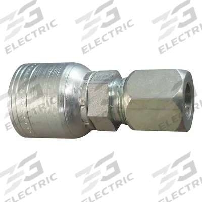 AEROQUIP Hydraulic Tube Fitting: Carbon Steel, Straight, -6 For Hose Dash Size - Aeroquip Crimp Hydraulic Hose Fittings with JIC Connection