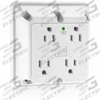 LEVITON Receptacle: Hospital Grade, Quad, 5-15R, White, 125V AC, 15 A, 2 Pole / 3 Wire (MPN 1254-HW)