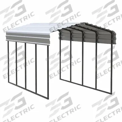 ARROW Carport: 20 ft Overall Lg, 10 ft Overall Wd, 9 ft Overall Ht, Powder Coated - Carports