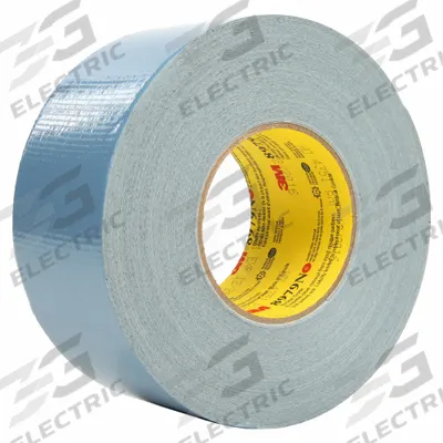3M Duct Tape: Medium Duty, Blue, 2 in Wd, 24 7/8 yd Lg, 11.5 mil Thick - Clean Removal Duct Tape