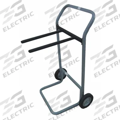 Dayton Furniture Hand Truck: 180 lb, For 16 Chairs, Flow-Back, Gray, 8 in Wheel Dia. - Folding-Chair Hand Trucks