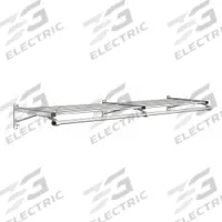 GLARO Wall-Mount Garment Rod: Rod Design (No ) Hooks, 7 in Overall Ht, 72 in Overall Wd, Aluminum (MPN 501-72SA). Key specifications — Color: Silver; Finish: Satin; Material: Aluminum.