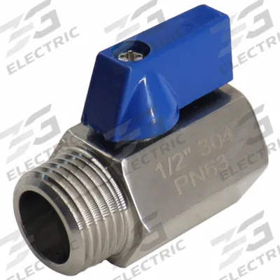 APPROVED VENDOR Manual Two-Way Ball Valve: 1/2 in, 316 Stainless Steel, Straight Valve Body - Mini Stainless Steel Ball Valves
