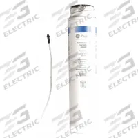 GE Quick-Connect Water Filter: 0.5 micron, 0.8 gpm, 1,800 gal, 8 1/2 in Overall Ht, 2 in Overall Dia (MPN FQROMF). Key specifications — Reduces: Volatile Organic Compounds; Filter Media: Carbon.