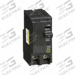 SQUARE D Miniature Circuit Breaker: 80 A, 120/240V AC, Single Phase, 10kA at 120/240V AC, 2 Poles (MPN QO280). Key specifications — Phase: Single; Amps: 80 A; AC Voltage Rating: 120/240V AC; Max. AIR Rating: 10kA at 120/240V AC; For Use With: QO Load Centers and NQ Panelboards; Brand: SQUARE D.